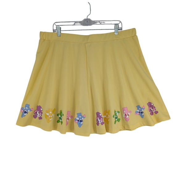 Care Bears Yellow Skater Skirt Womens 3XL Characters Front and Back 38" Waist - Picture 3 of 7